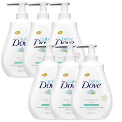 Dove Baby Head to Toe Wash bottle highlights gentle cleansing for delicate skin