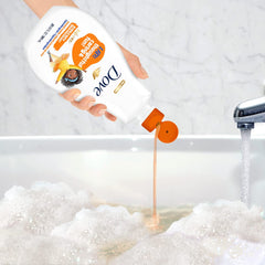 Dove Kids Care Bubble Bath Coconut Cookie nutrients label highlights skin-natural ingredients