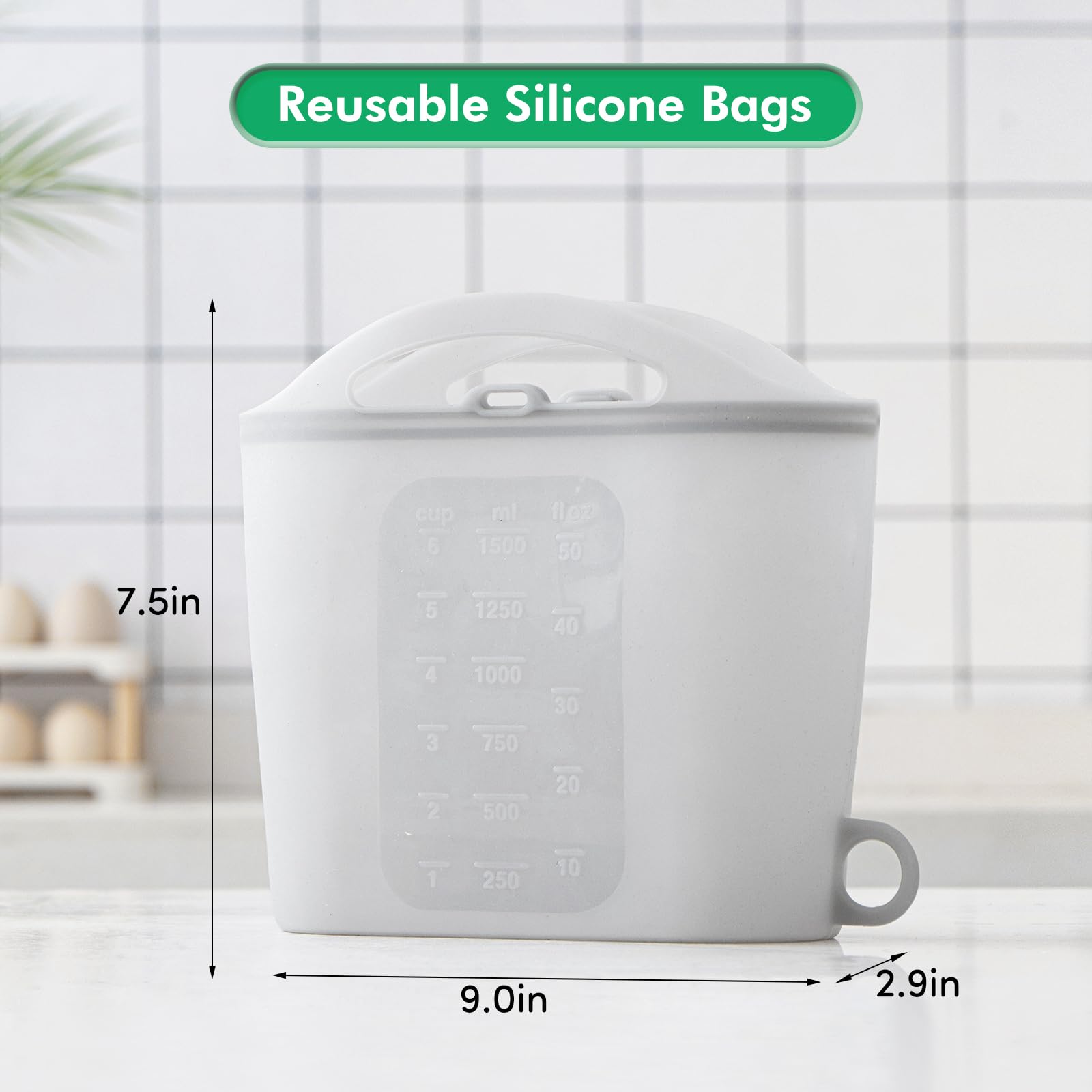 DOYOQI 2-pack folded silicone steam bag stored compactly after use