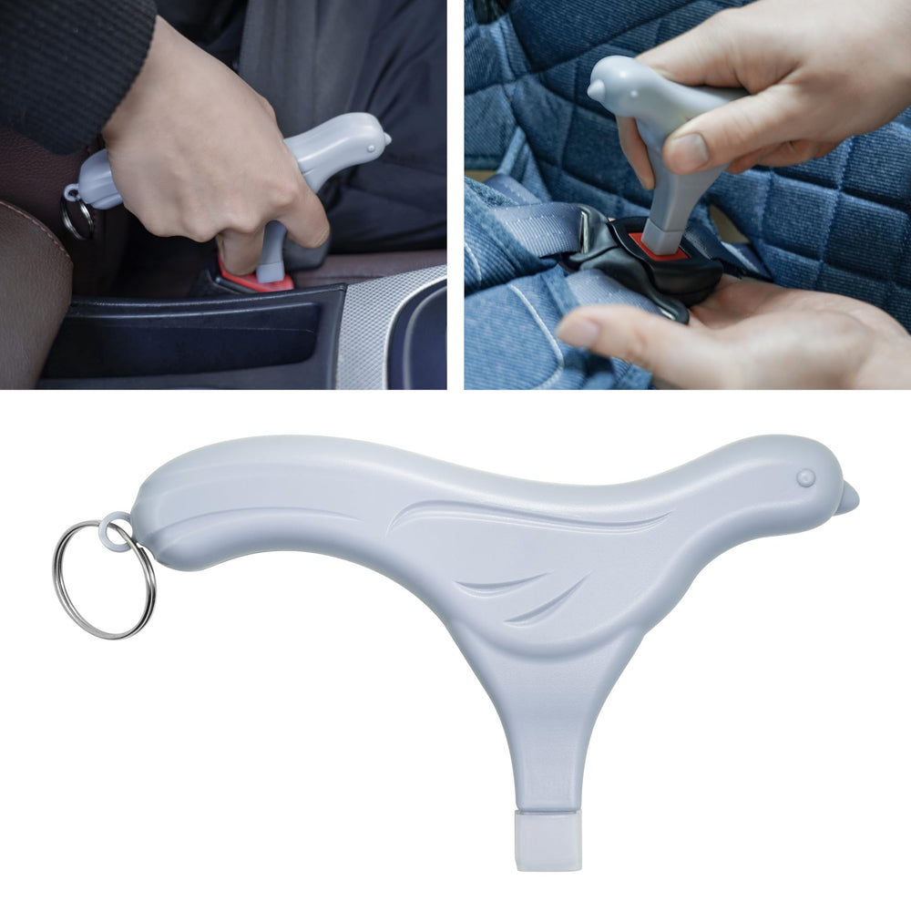 Doytn buckle release tool front view shows easy buckle opening
