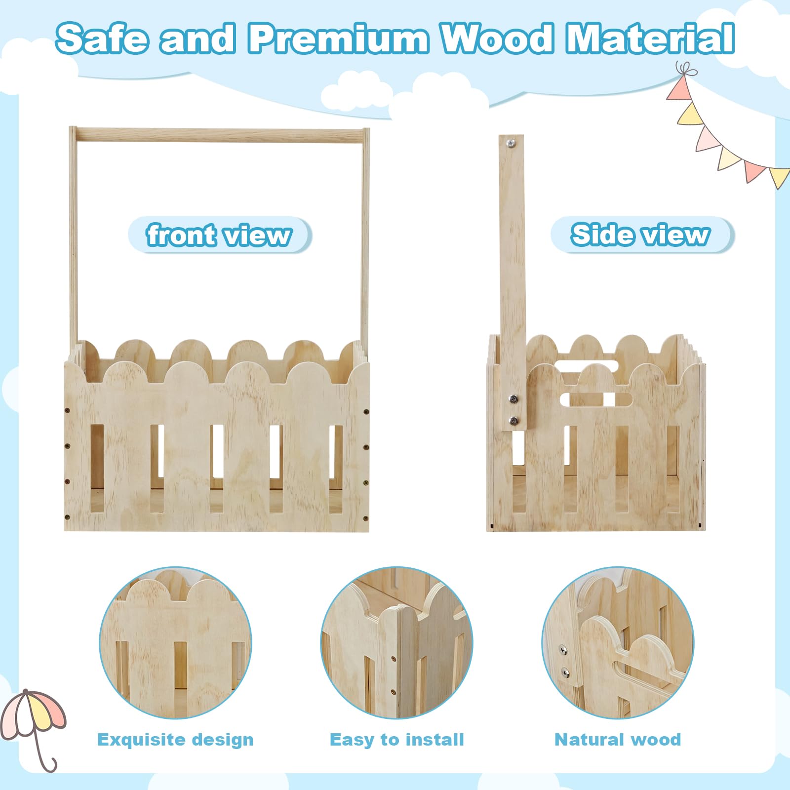 DPDPPL Premium Solid Wood Build with smooth finish for lasting nursery storage