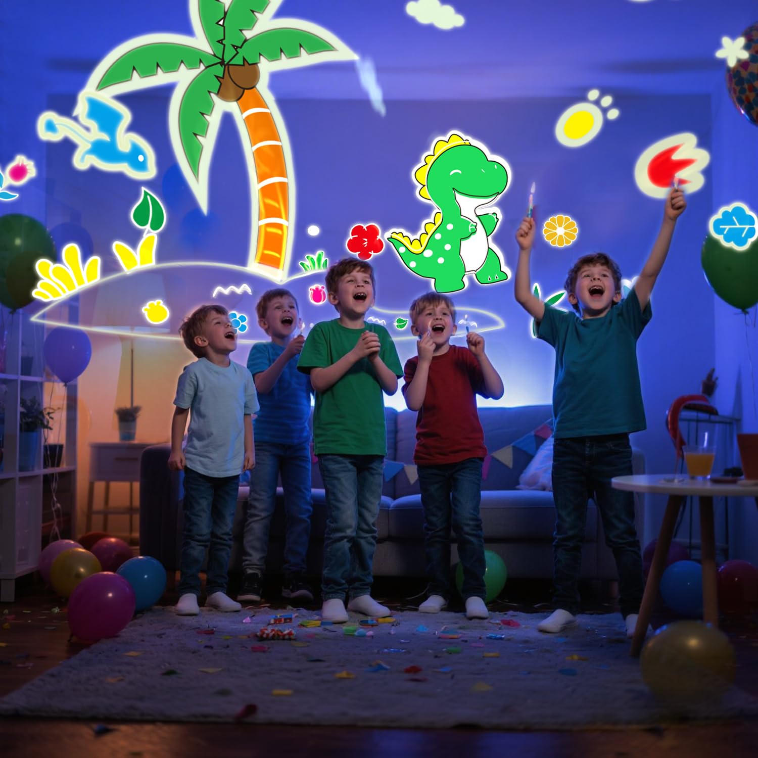 DQMOON dinosaur night light with dome cover offers soft, glare-free illumination.