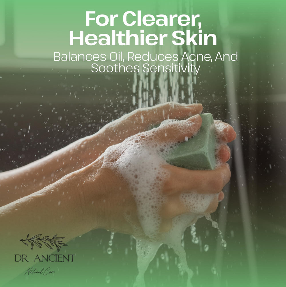 Dr.Ancient nettle soap lather on hand for daily care
