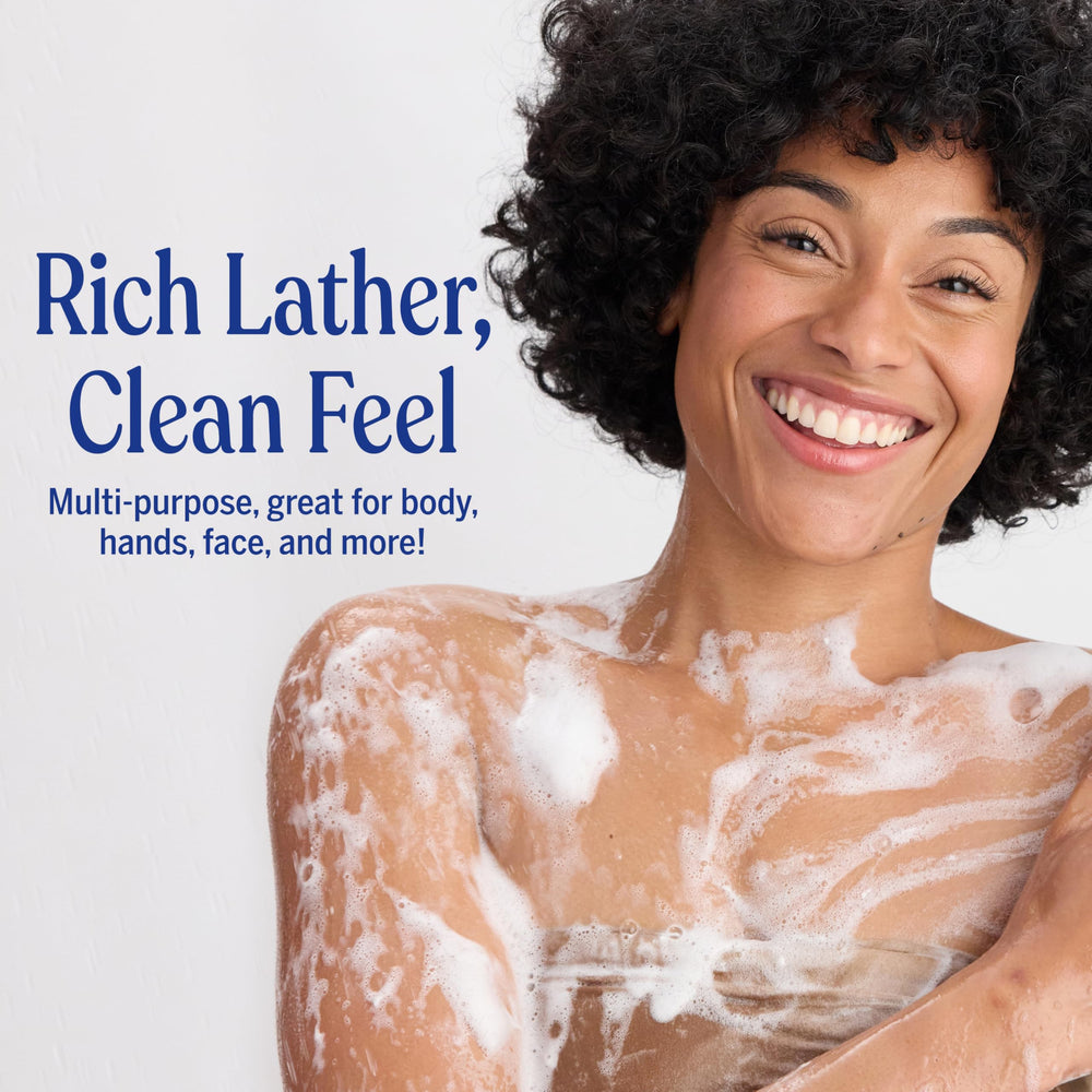 Dr. Bronner's Lavender soap used as body wash and hand soap.