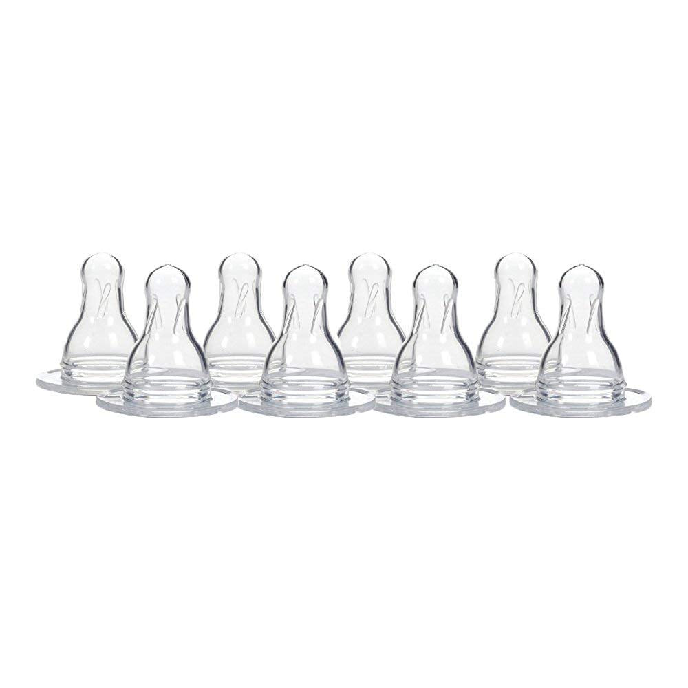 Dr. Brown's 8-pack natural flow level-3 nipple; quick replacements for consistent feeding.