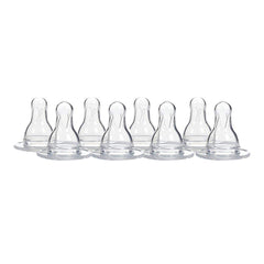 Dr. Brown's 8-pack natural flow level-3 nipple; quick replacements for consistent feeding.