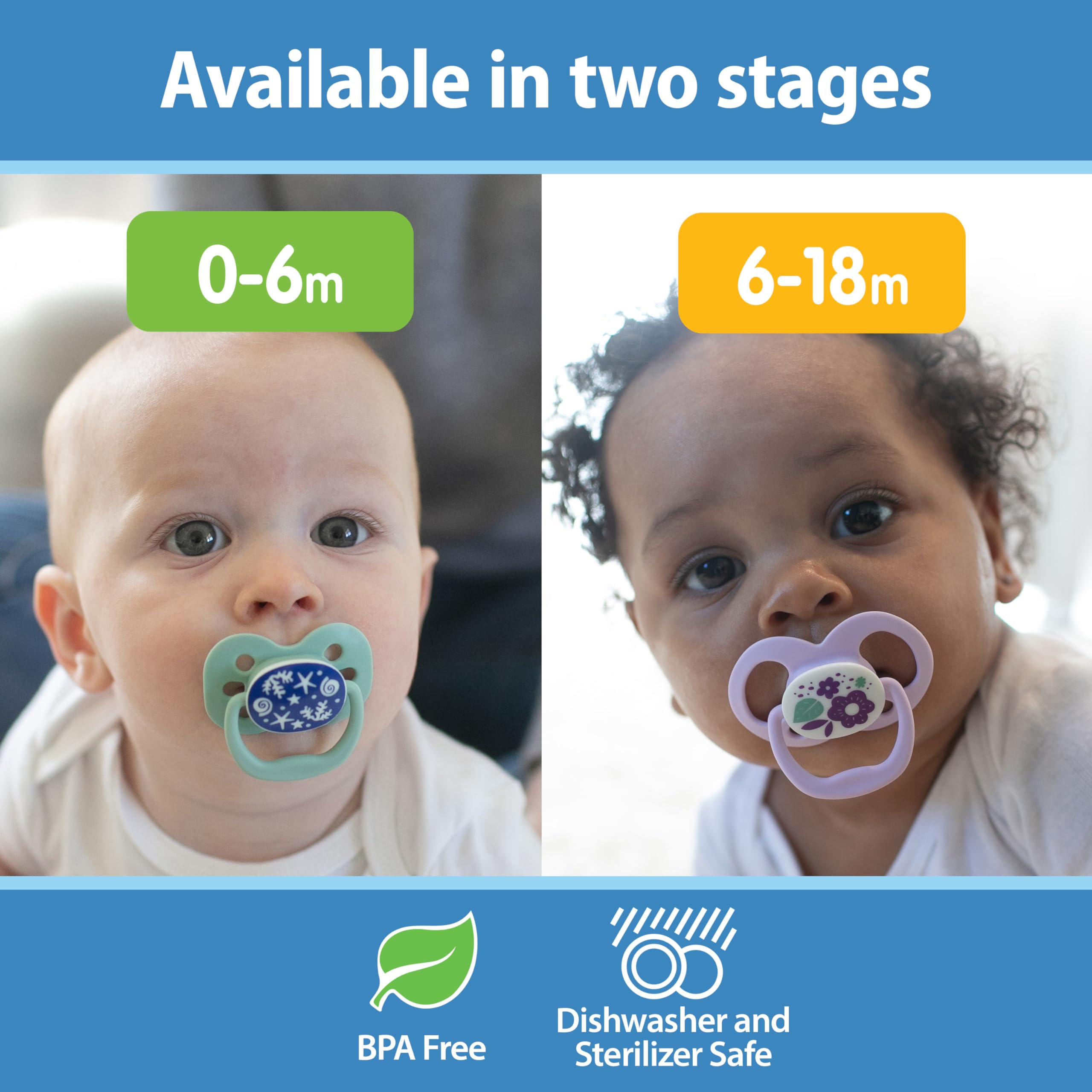 Dr. Brown's Advantage BPA-free pacifier for worry-free daily use.