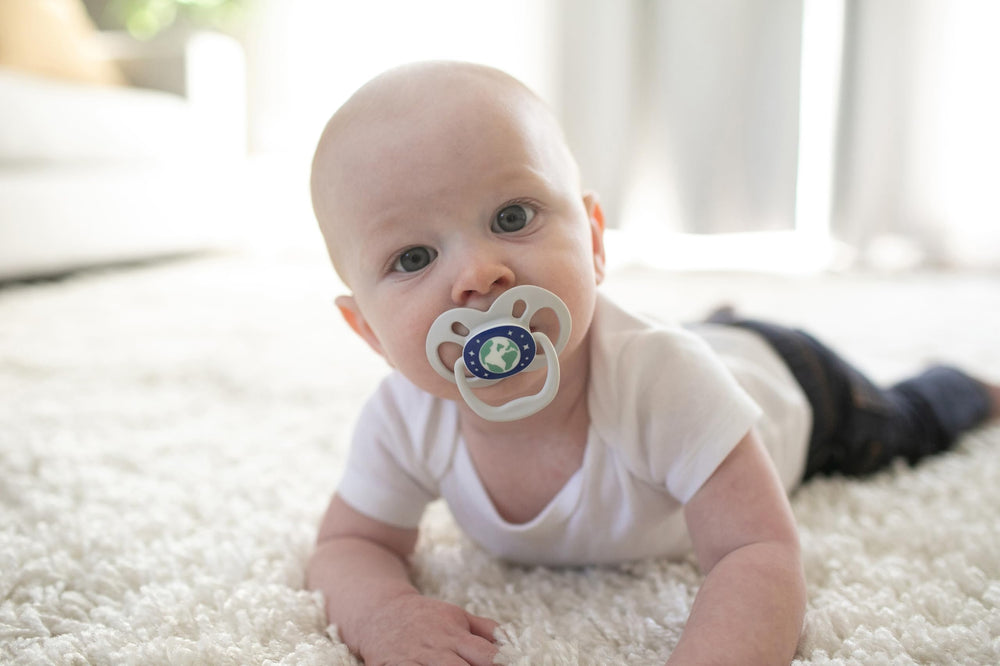 Dr. Brown's Advantage Glow pacifier BPA-free labeling promotes safer choices.