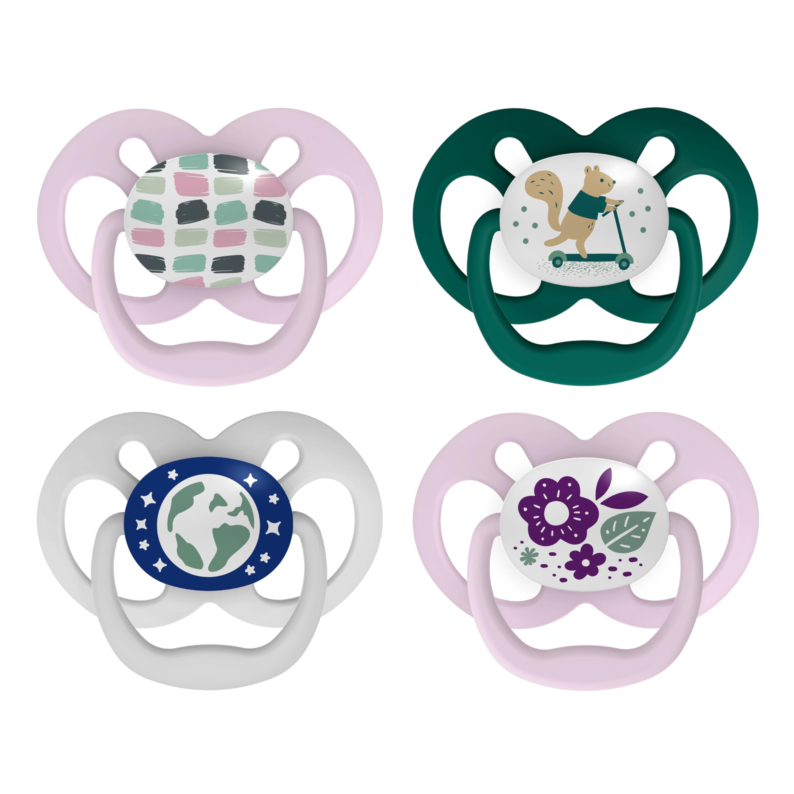 Dr. Brown's Advantage Glow pacifier shows reversible bulb for easy baby acceptance.