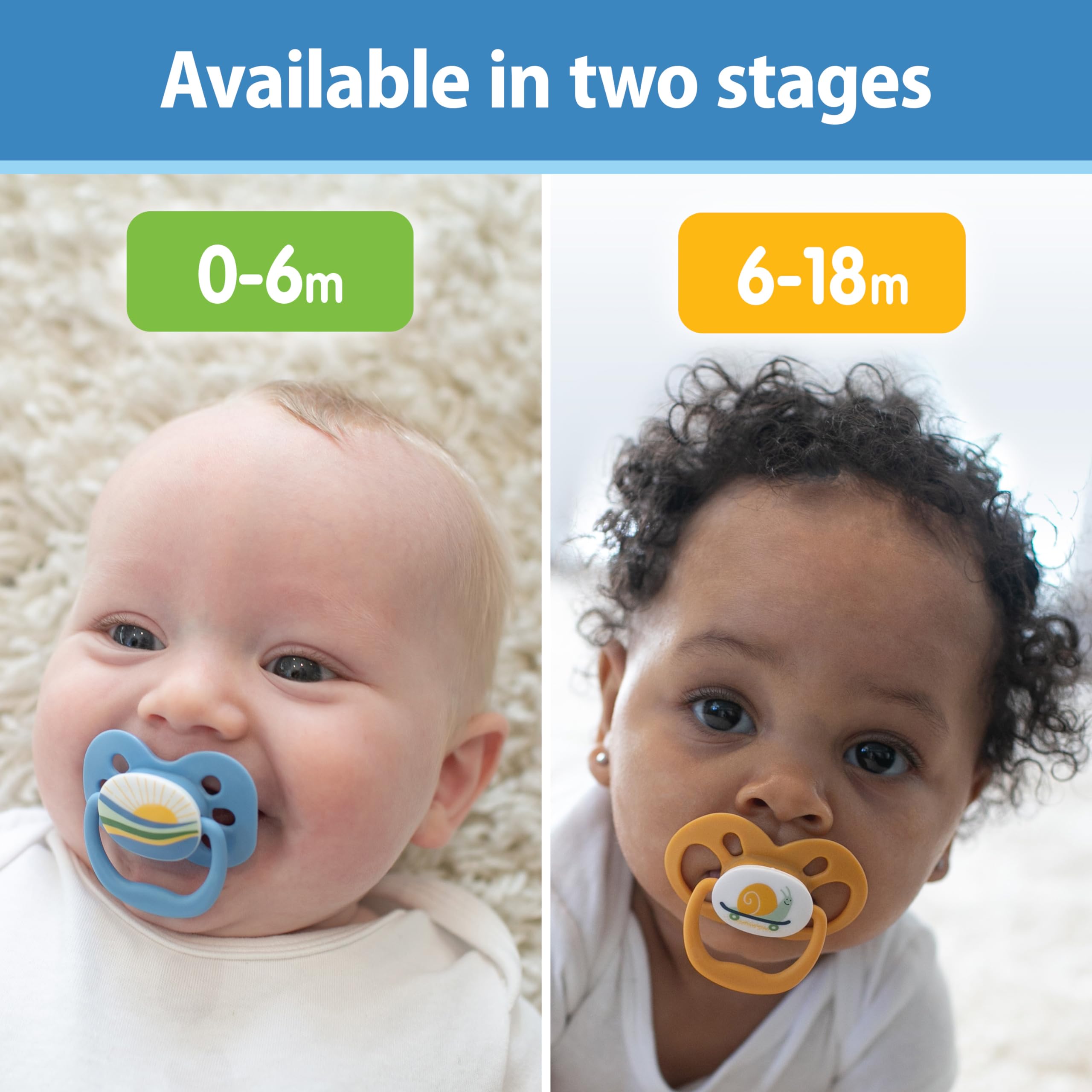 Dr Brown's Advantage pacifier is dishwasher-safe for quick cleaning.