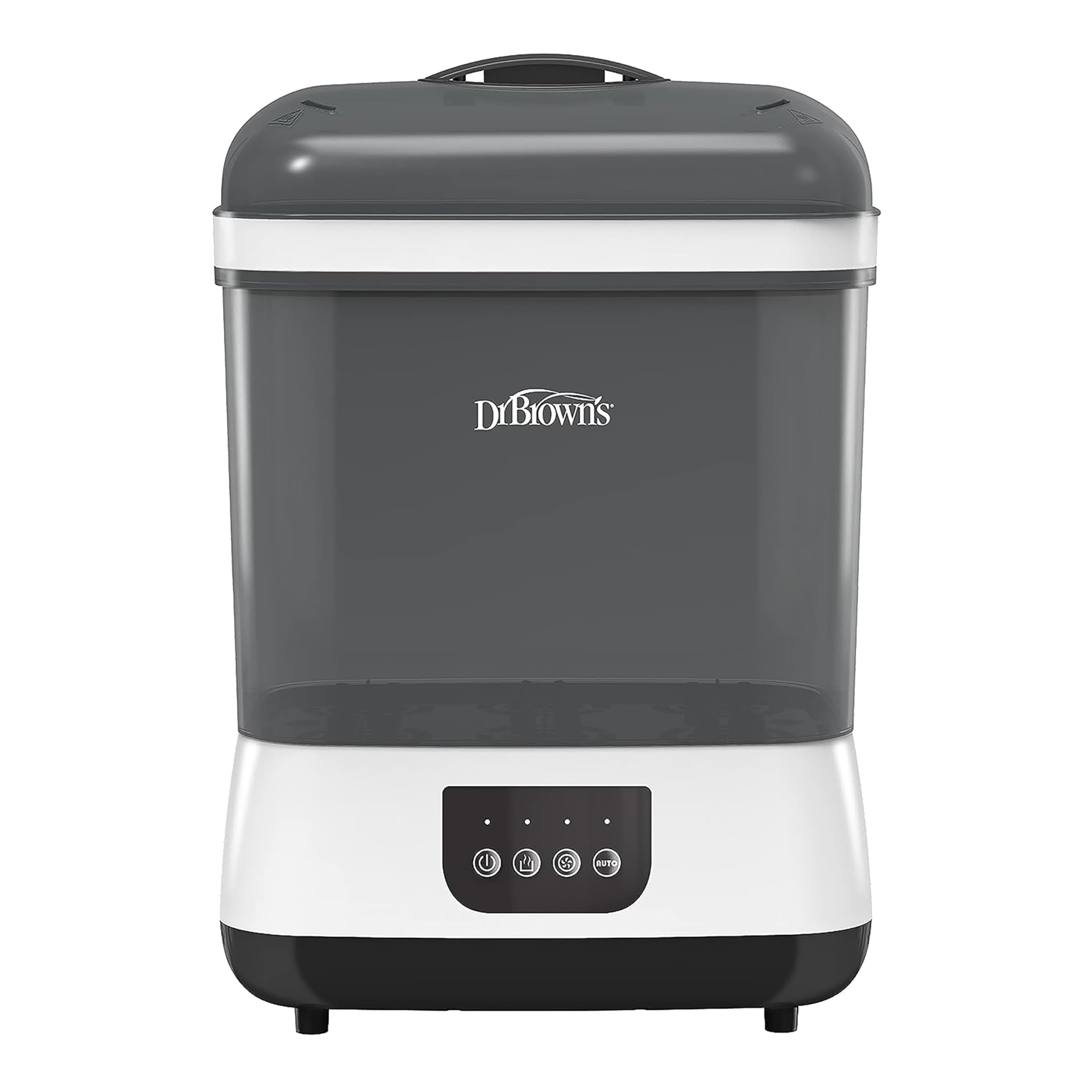 Dr. Brown's all-in-one sterilizer interior with six bottles for efficient sanitization.