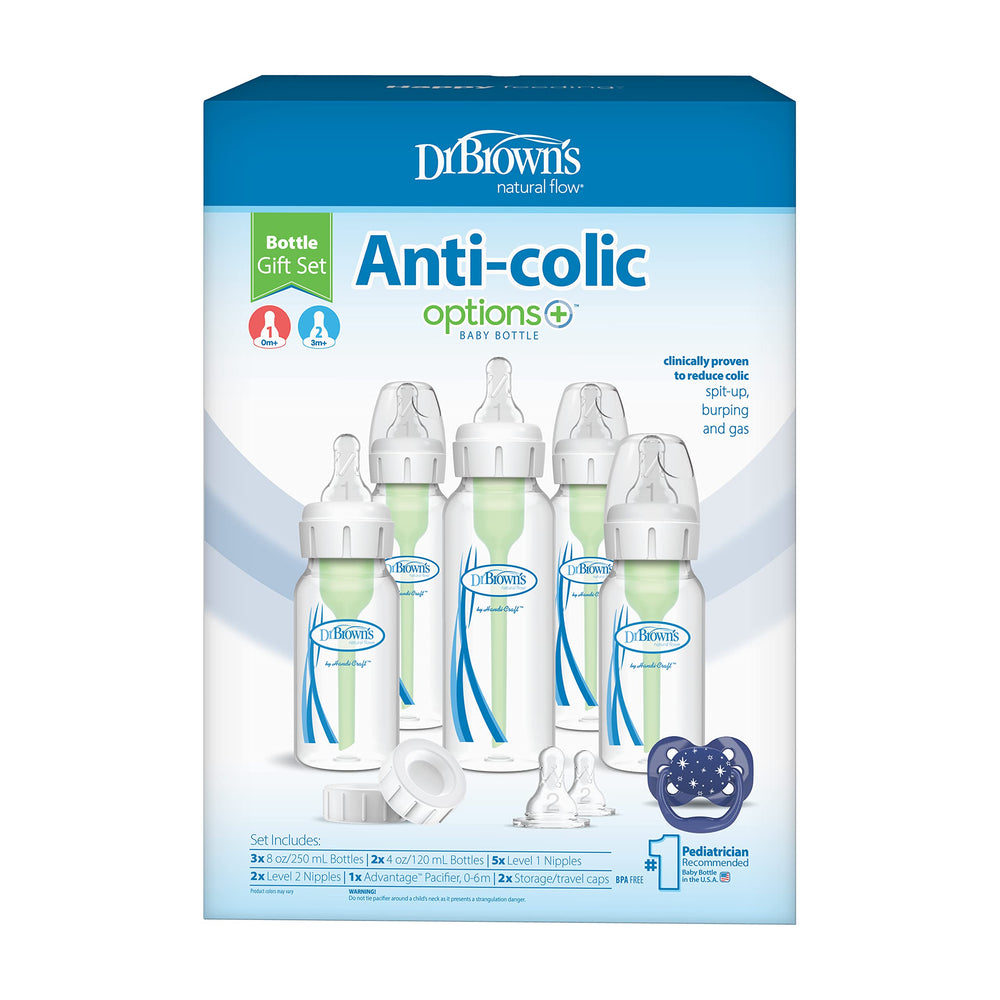 Close-up of anti-colic vent system in Dr. Brown's bottle reduces air intake.