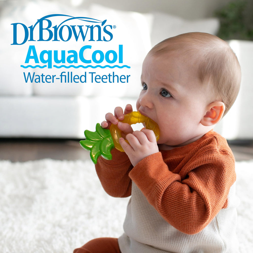 Dr. Brown's AquaCool teether easy-grip handle helps self-soothing