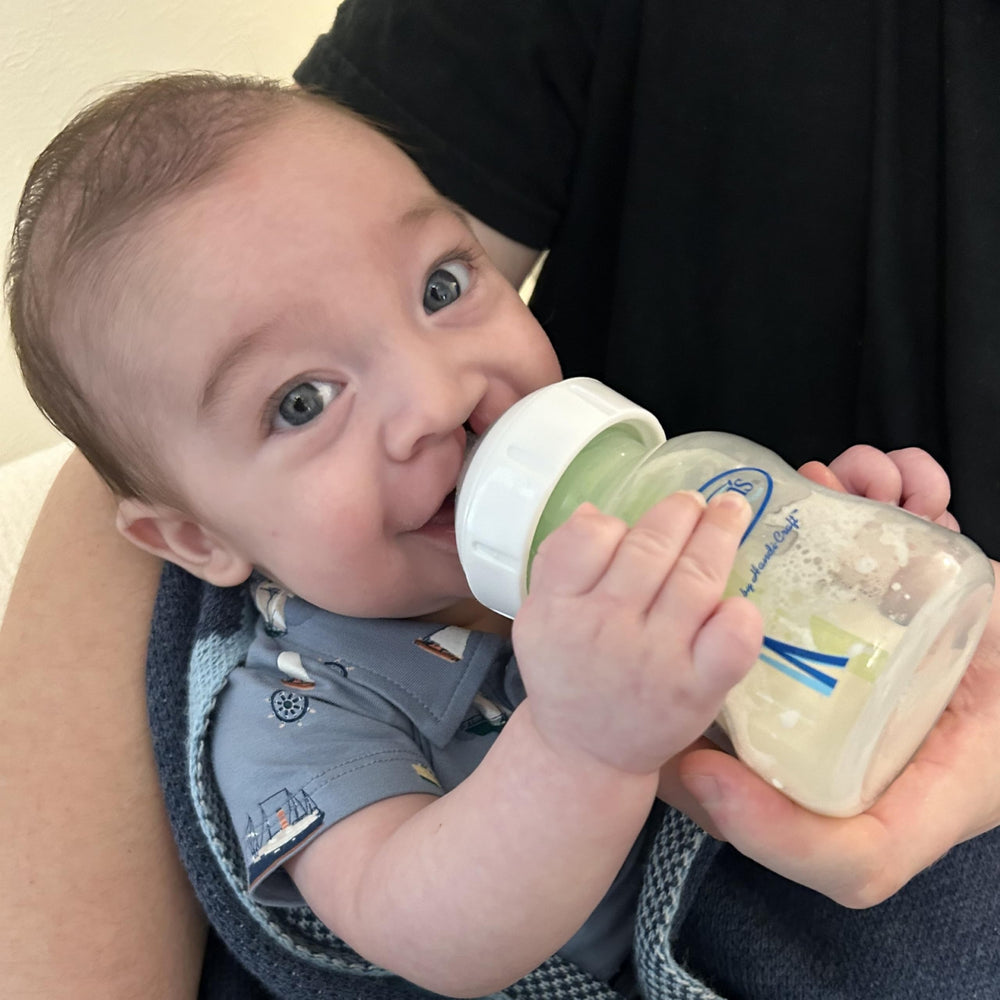 Dr. Brown's bottle delivers a consistent nipple flow for calm feeds