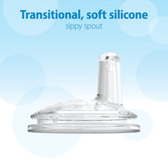 Dr. Brown's transition kit on-the-go cap keeps spout clean during outings