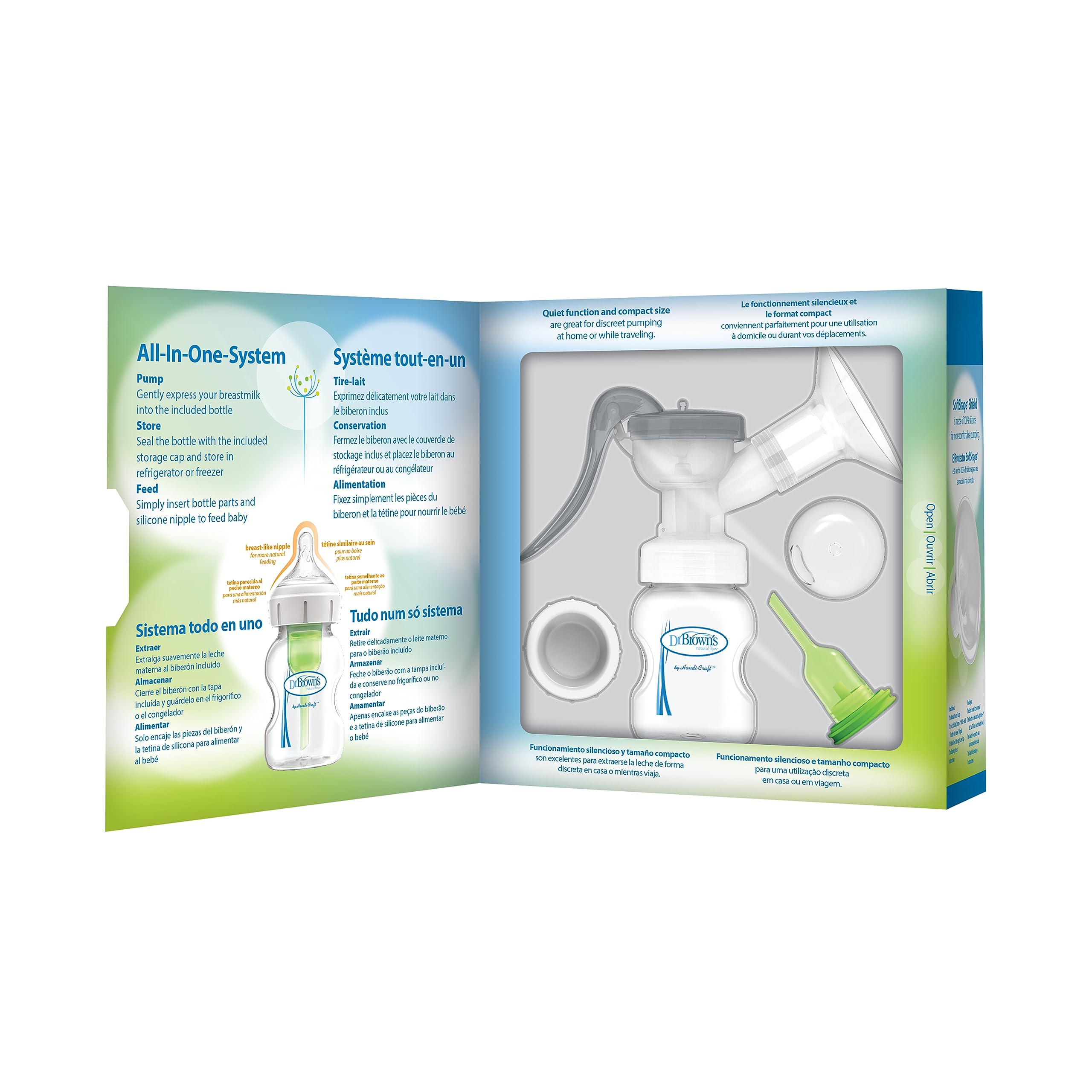 Dr. Brown's Anti-Colic bottle has a wide, stable base to prevent tipping
