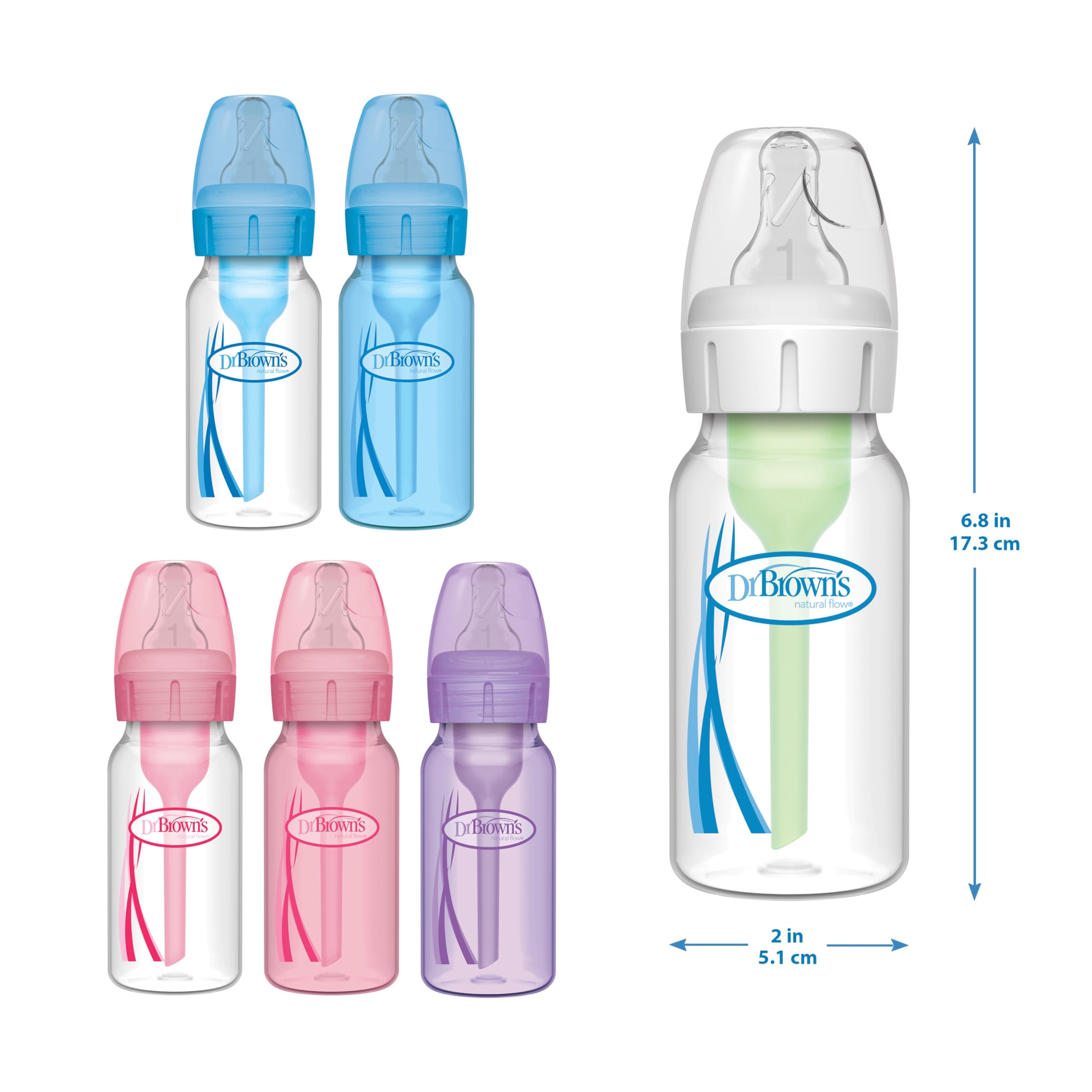 Dr. Brown's BPA-free pink bottle designed for everyday feeding.
