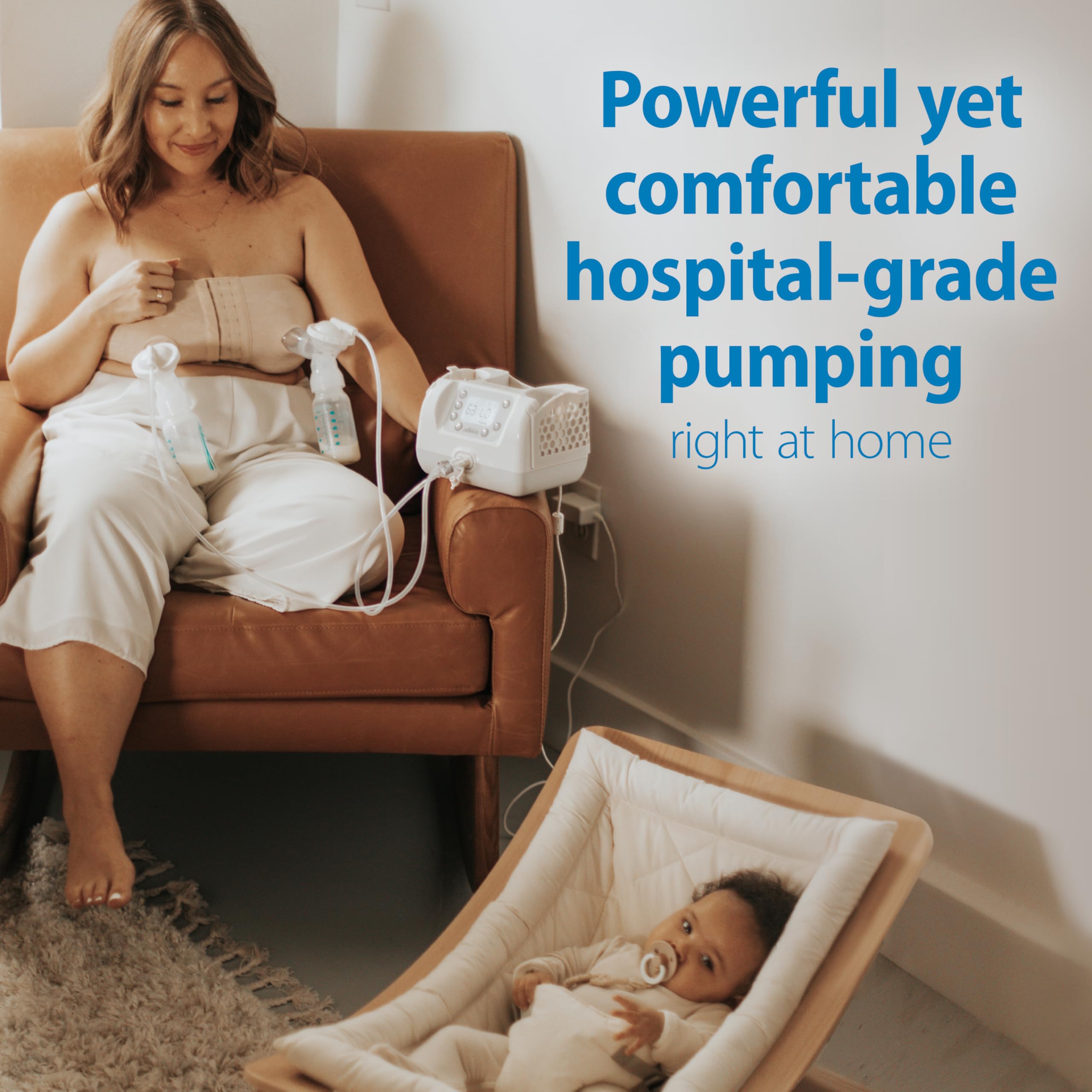 Dr. Brown's Customflow double-electric pump delivering hospital-strength performance at home
