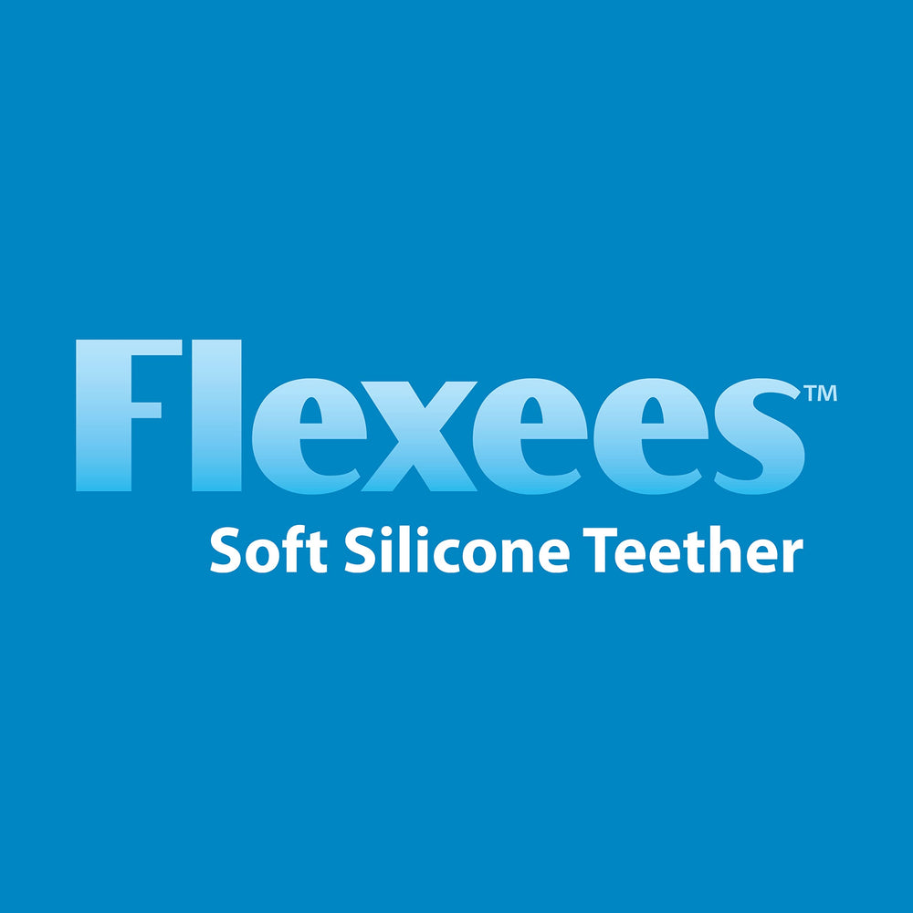 Dr. Brown's Flexees Bunny Teether gray dishwasher-safe design for easy cleaning.