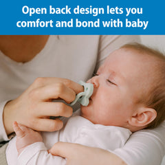 Dr. Brown's HappyPaci butterfly-shaped shield keeps the face clear for comfortable fit