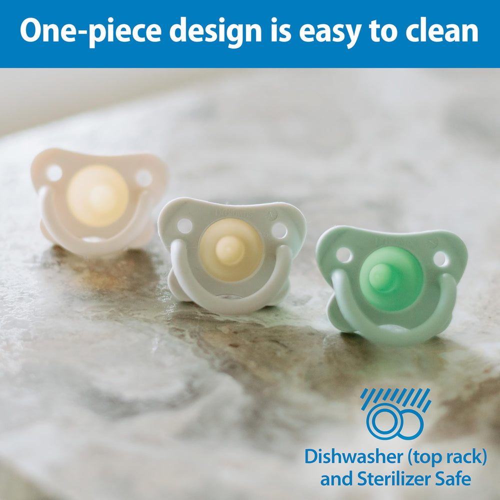 Dr. Brown's HappyPaci dishwasher-safe construction enables easy sanitation on top rack