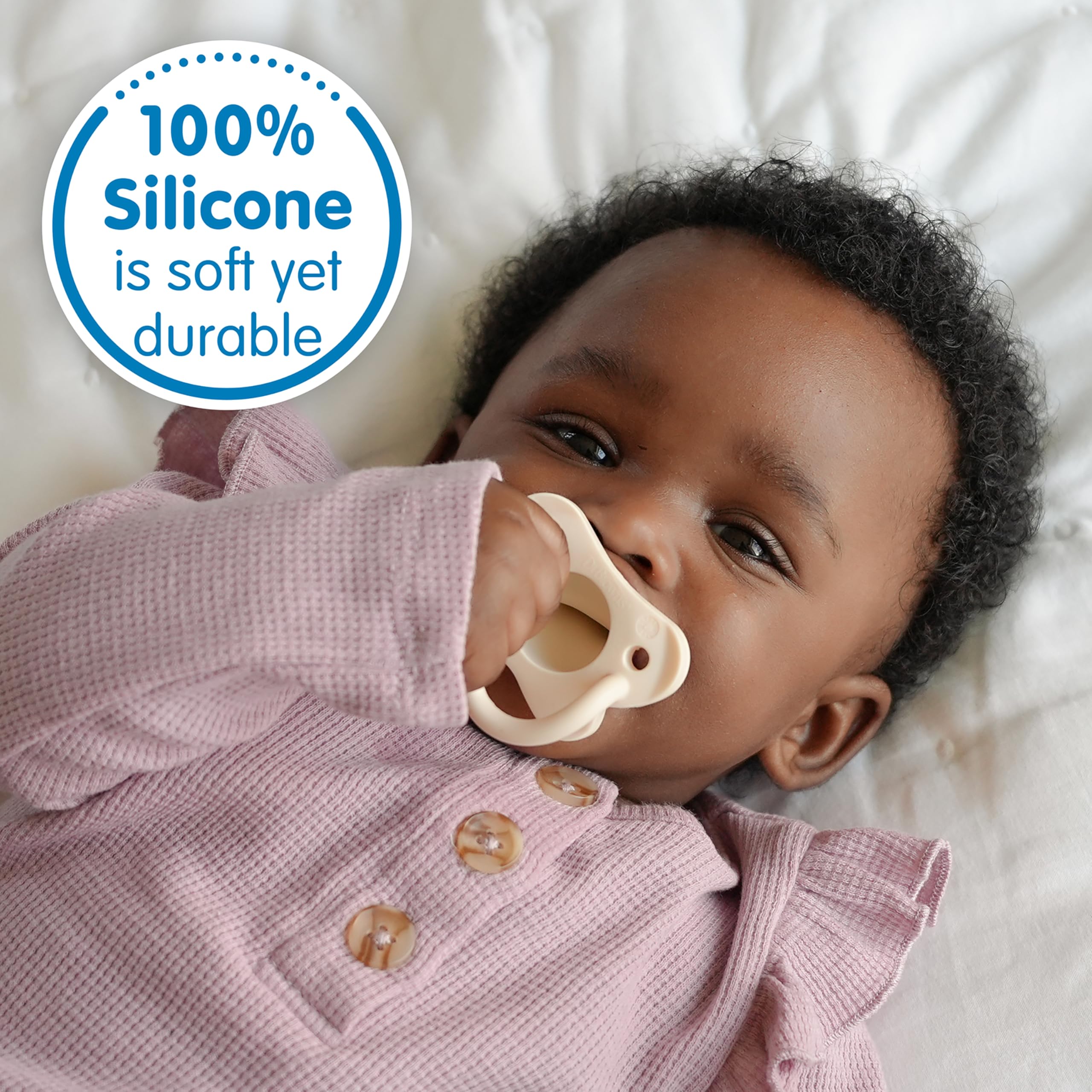 Dr. Brown's HappyPaci one-piece design reduces parts and eases cleaning