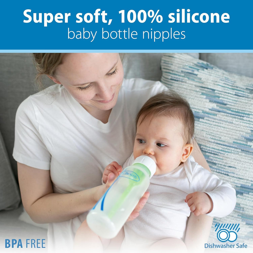 Dr. Brown’s Level 2 nipple top rack dishwasher safe indication.