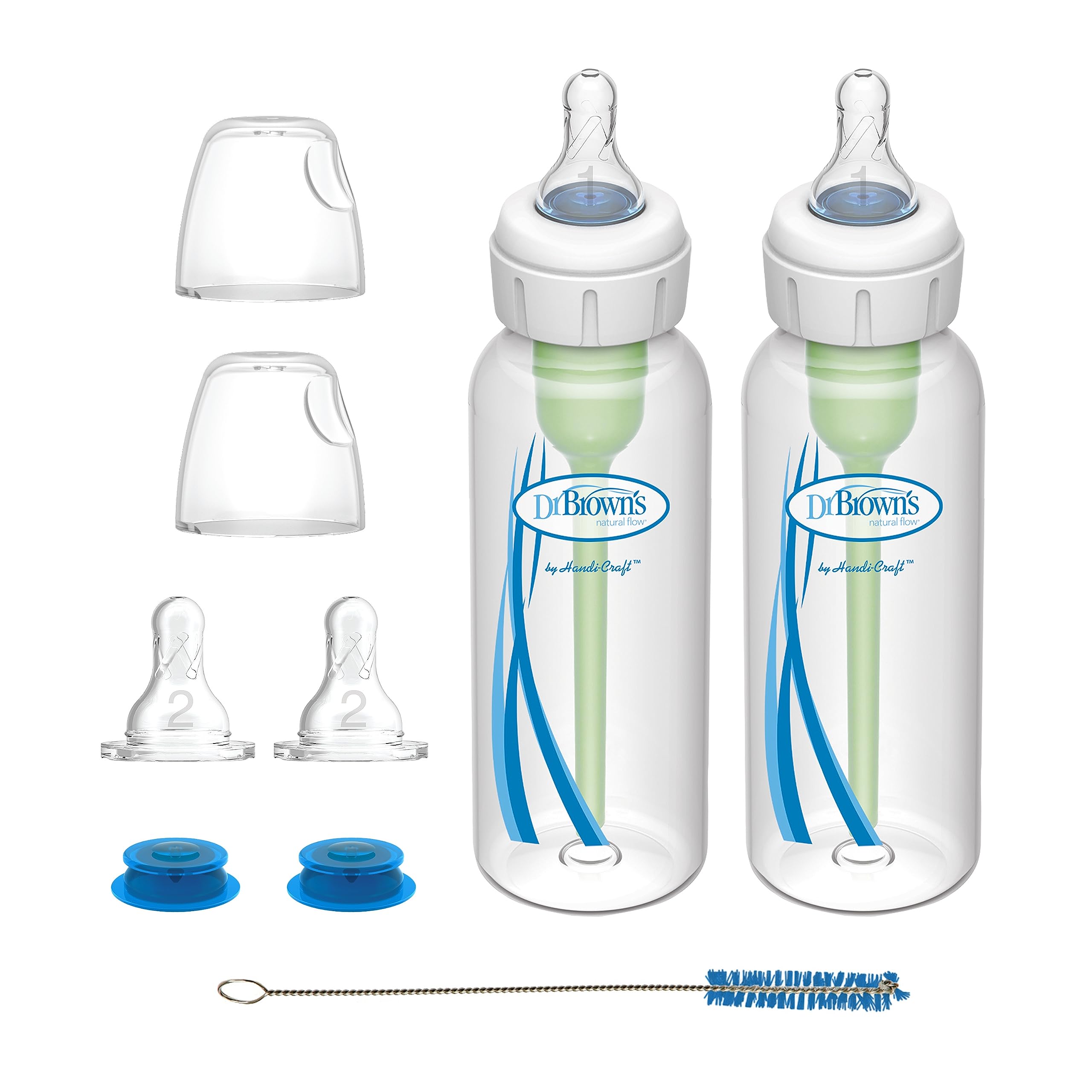 Dr. Brown's Medical Specialty Feeding System bottle 8oz ready for feeding with calming design