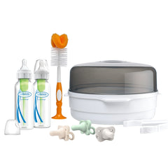 Dr. Brown's microwave steam sterilizer with rack delivers quick, bacteria-free sterilization.
