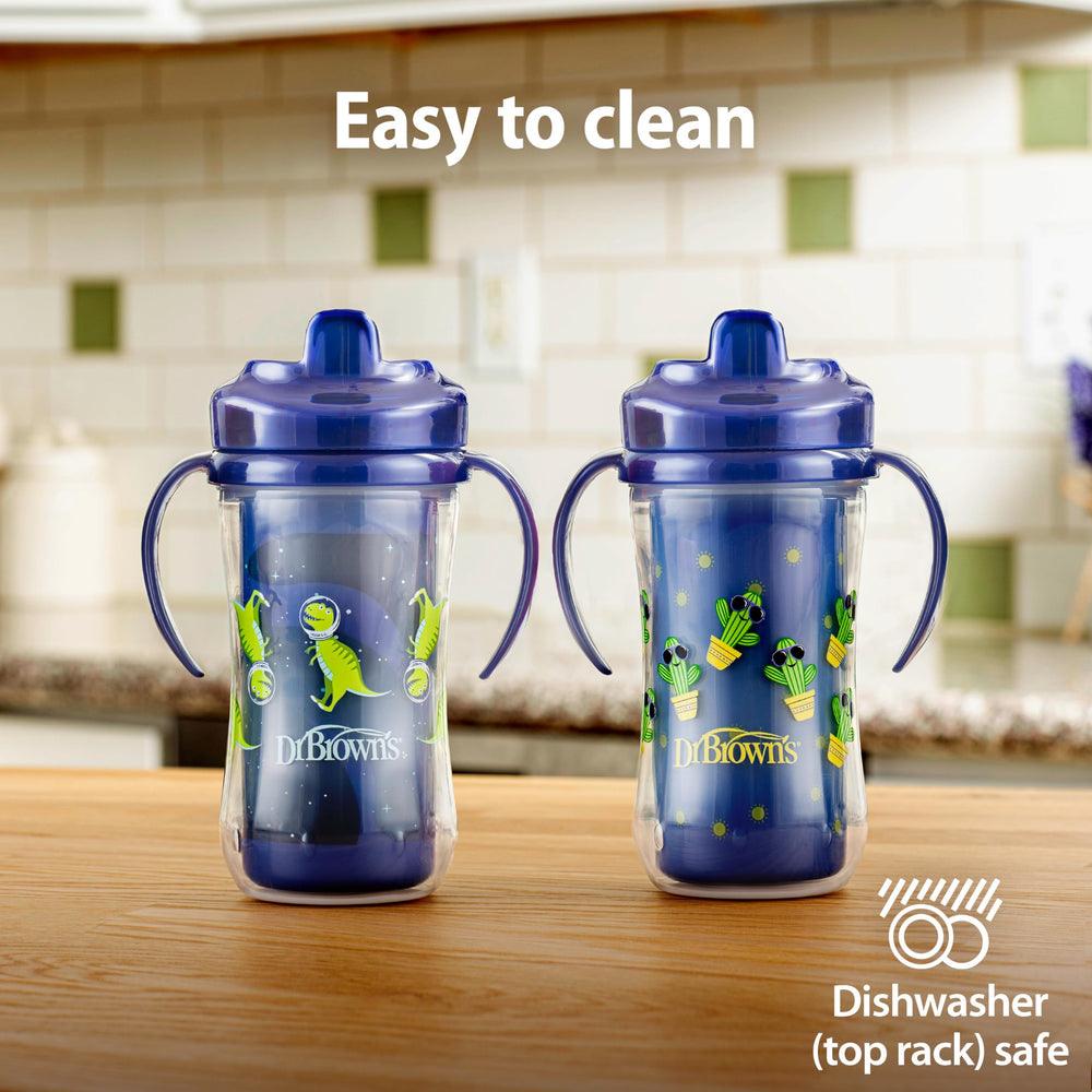Dr Brown's Milestones blue 2-pack suits busy families on the go.
