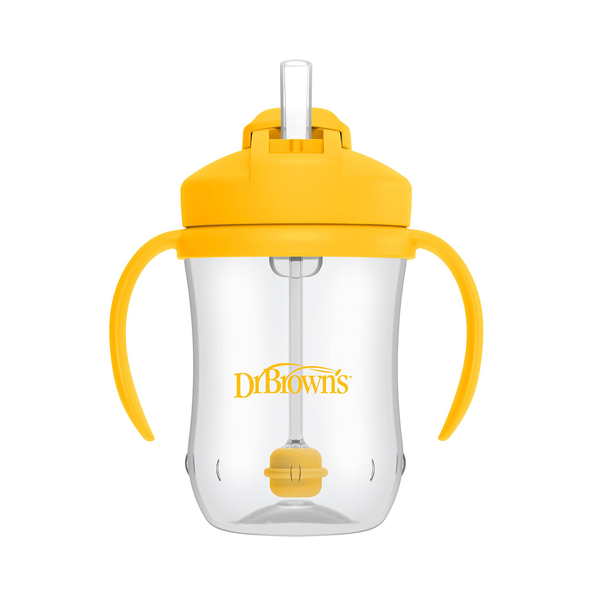 Dr. Brown's Milestones straw cup yellow ready for first sips and transitions.