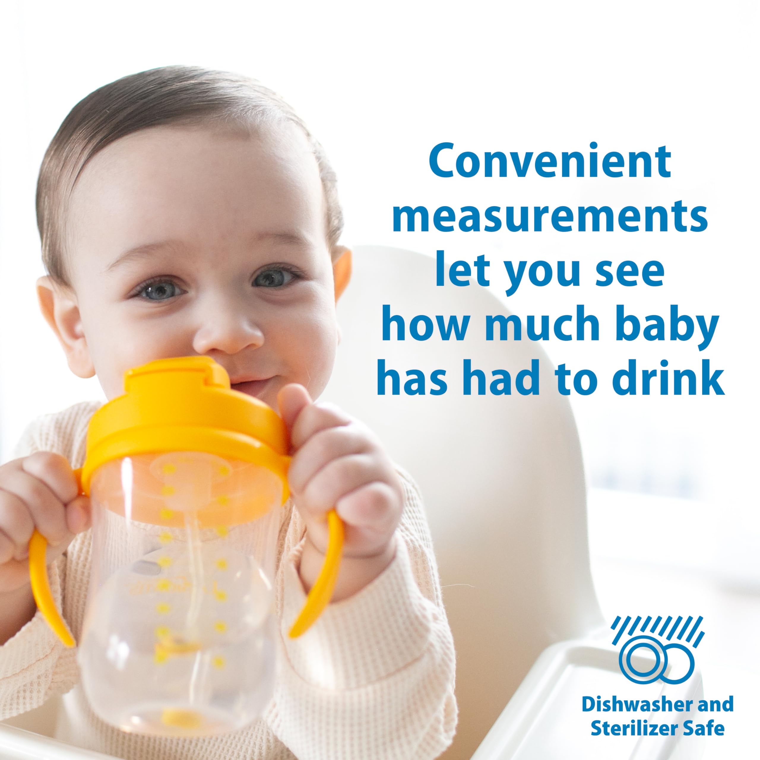 Dr. Brown's Milestones measuring marks show how much your baby has drunk.