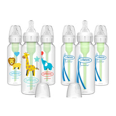 Dr. Brown's Natural Flow bottle front view showing 8 oz capacity for easy feeding.