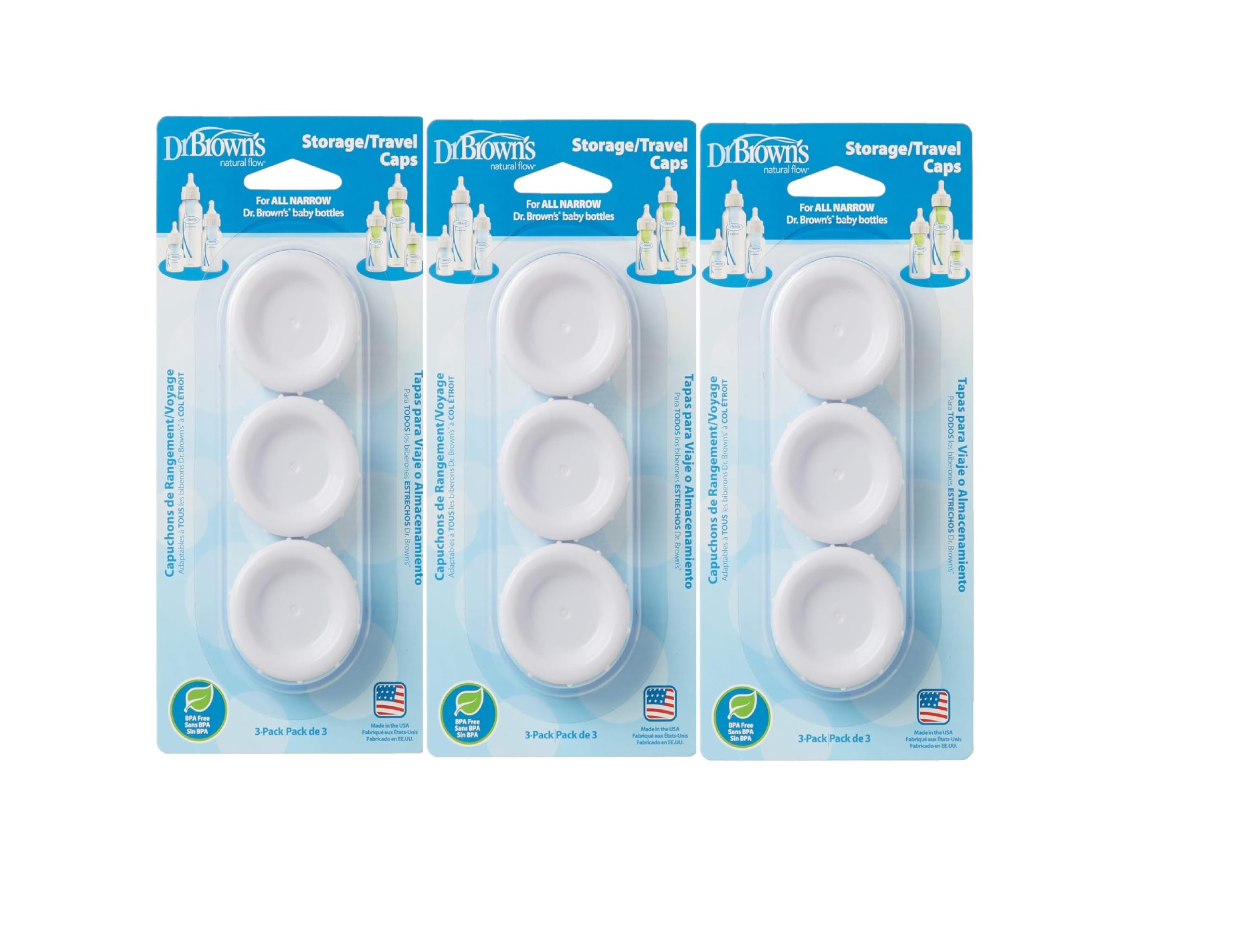 Dr. Brown's Natural Flow cap closeup shows a secure seal for bottles, ideal for travel and storage.