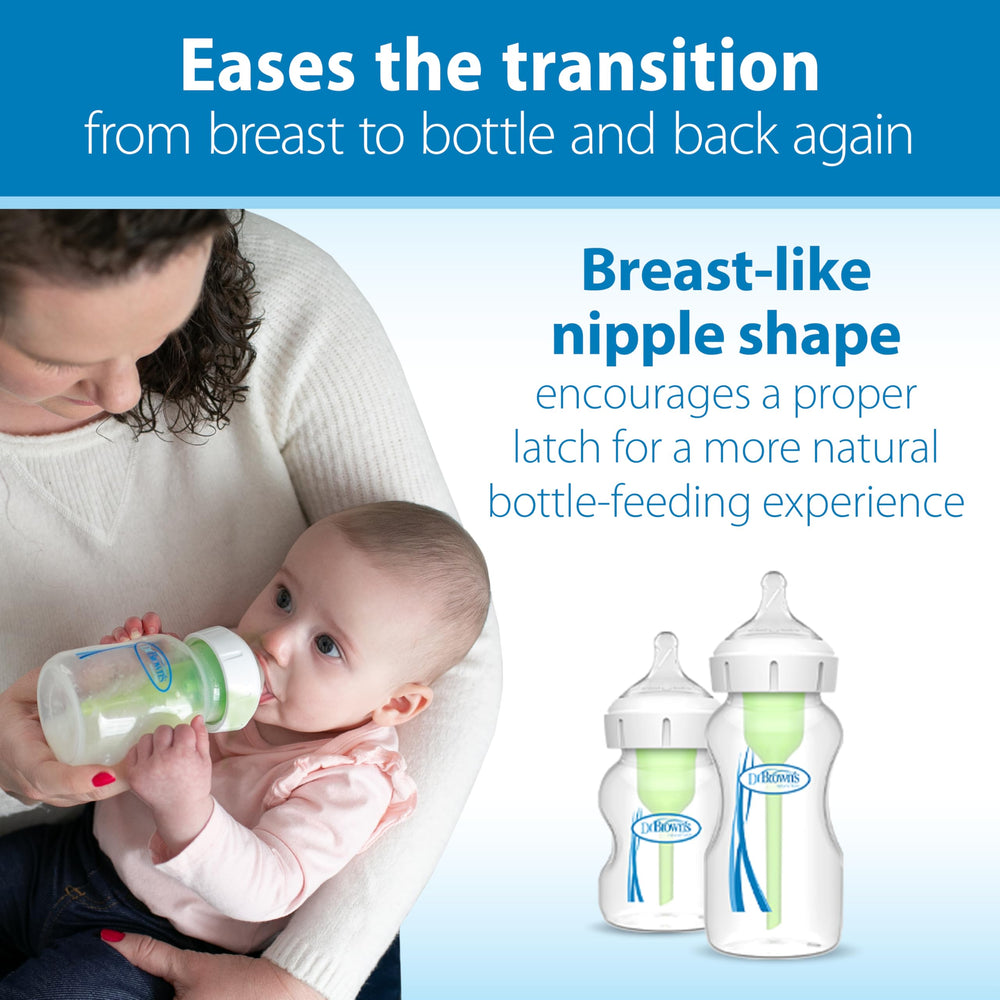 Dr. Brown's Level 2 medium-flow nipple packaged for growing babies.