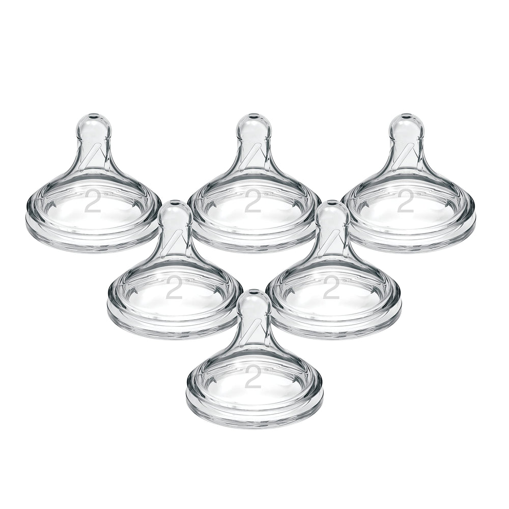 Dr. Brown's Level 2 nipple close-up in soft silicone prioritizes comfortable feeding.