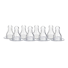 Dr. Brown's Natural Flow Level 4 nipple closeup with soft silicone tip for comfortable feeding.