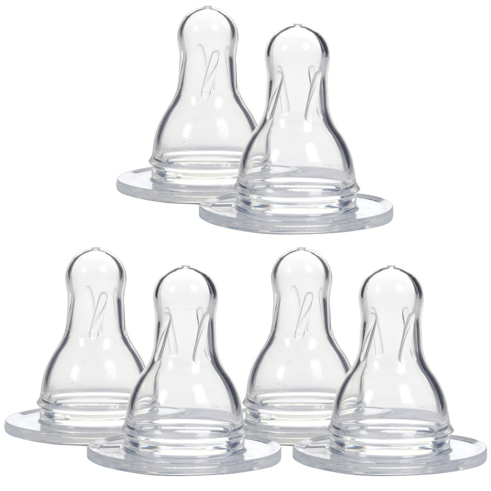 Dr. Brown's Natural Flow Level 4 nipple pack shot with six silicone nipples for compatible bottles