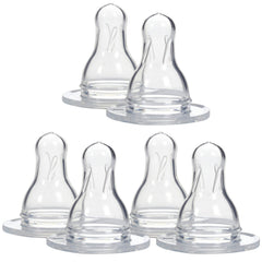 Dr. Brown's Natural Flow Level 4 nipple pack shot with six silicone nipples for compatible bottles