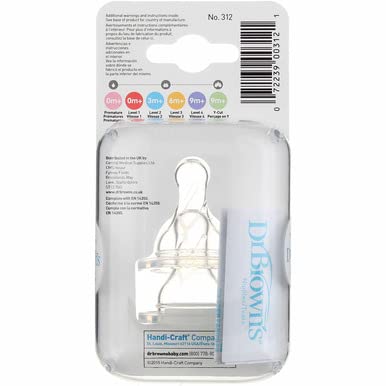 Dr. Brown's Natural Flow nipple on bottle demonstration for 9m+ use.