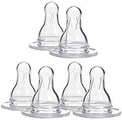 Dr. Brown's Natural Flow Preemie Nipples 6-pack showcase ultra-soft silicone for slower feeding pace.