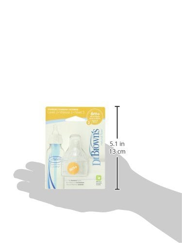 Dr. Brown's Natural Flow Standard bottle compatibility nipple for easy bottle exchanges.