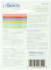 Dr. Brown's Natural Flow standard nipple closeup showing silicone design for gentle feeding.
