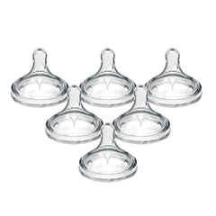 Dr. Brown’s Natural Flow Y-Cut nipple closeup in soft silicone for gentle feeding