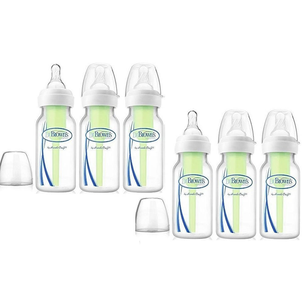Dr. Brown's Options bottle vent system delivers a paced flow for calmer feeds.