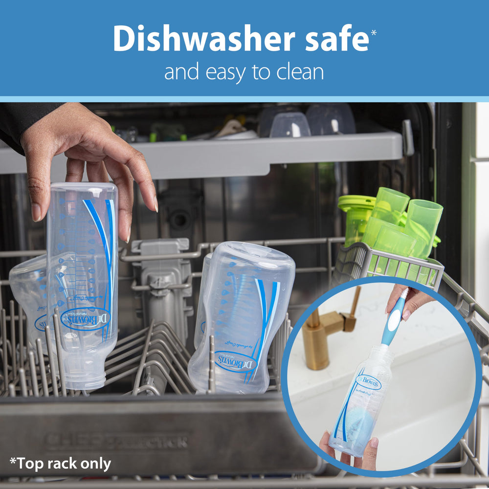 Dr. Brown's Options bottle top-rack dishwasher safe image.
