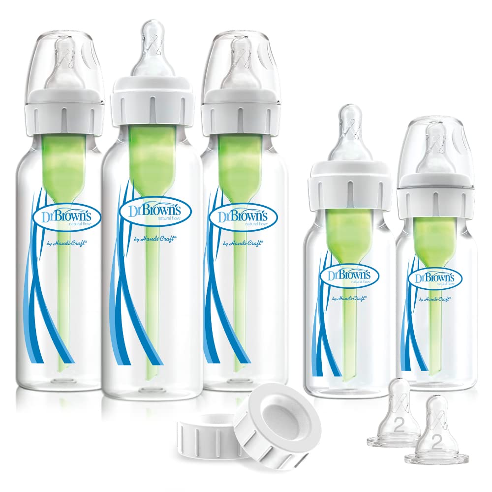 Dr. Brown's Options Narrow feeding set bottle in use for comfortable feeding.