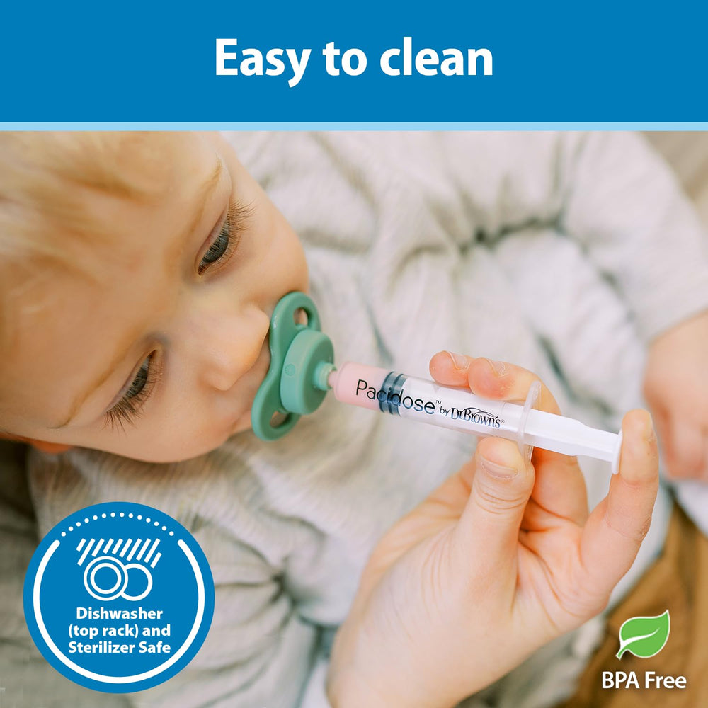 Dishwasher-safe Pacidose design allows quick cleaning between doses.