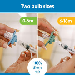 Two Pacidose bulbs for 0-6 months and 6-18 months cover baby stages.