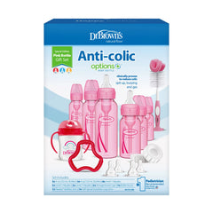 Dr. Brown's pink bottle nipple close-up highlights consistent flow